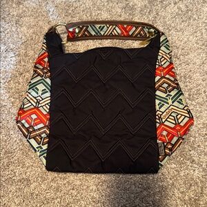 CINDA B Ravinia Boutique Quilted Chevron Hobo Purse, 13.5"×10"